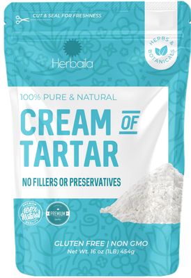 Cream of Tartar for Baking 1lb, Gluten Free, Premium All Natural Food-grade Cream of tartar bulk, natural choice tartar powder - great for meringues, bath bombs, cream of tarter 1 lb - Made in the USA