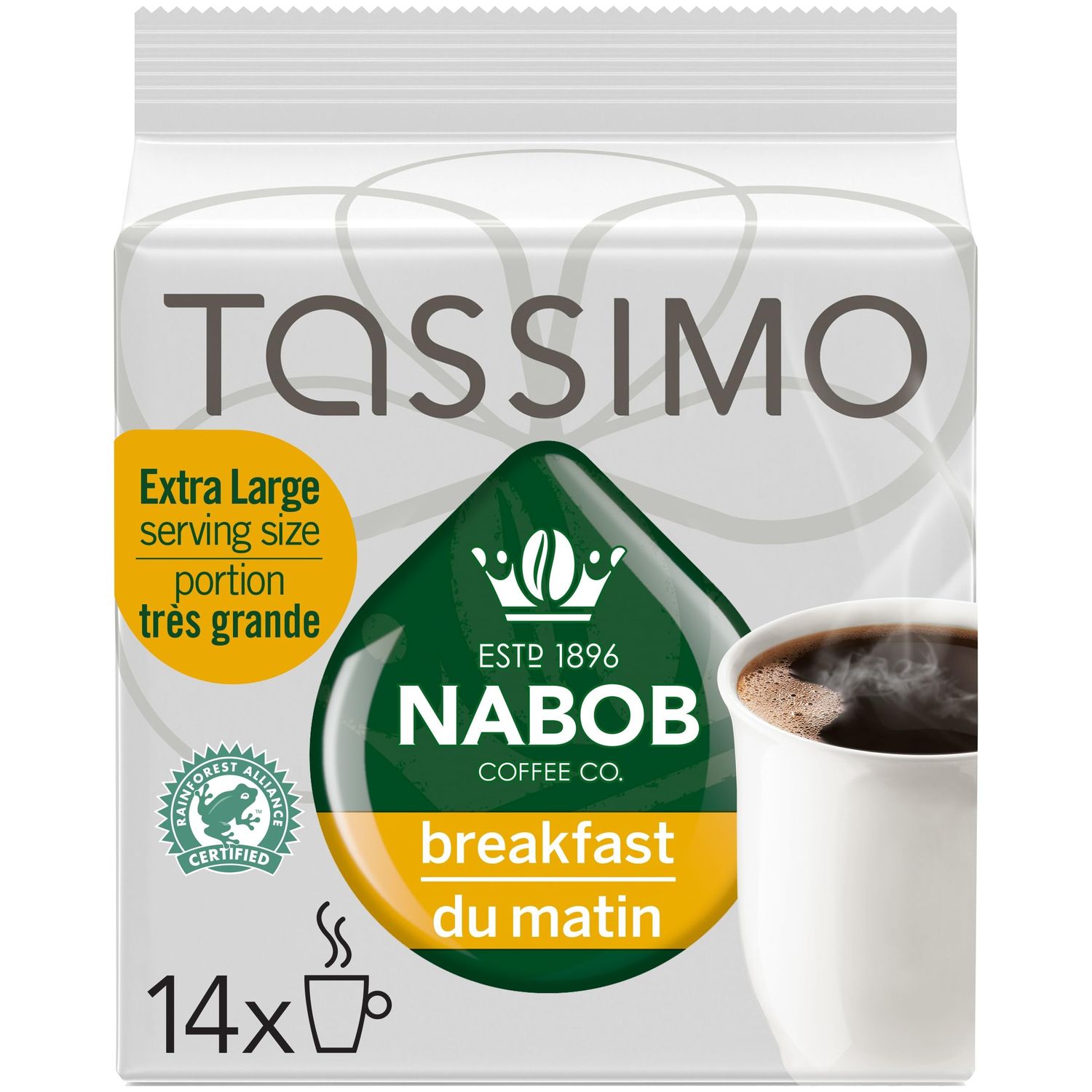 Tassimo Nabob 14 T Discs - Breakfast Blend - extra large size (123g / 4.3oz)