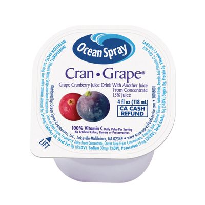 Ocean Spray Cran-Grape Juice Cups 4 Ounce (Pack of 48)