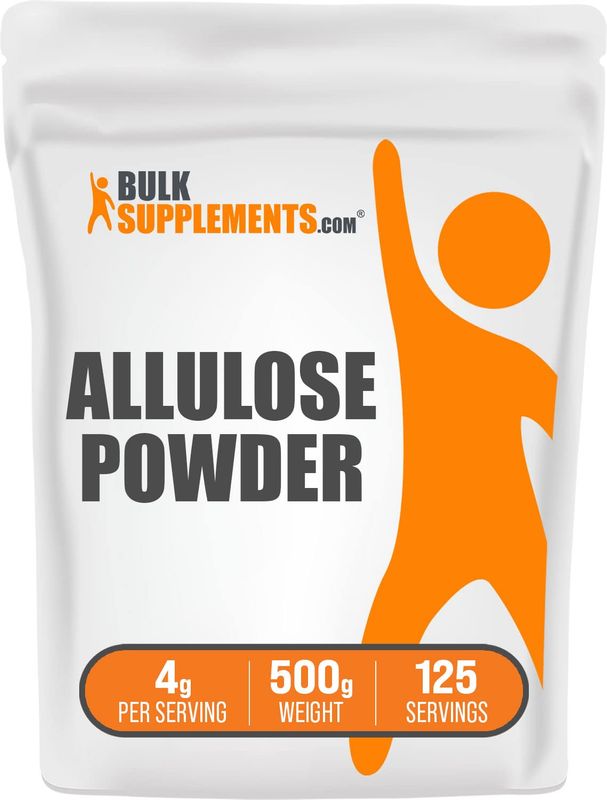 BulkSupplements.com Allulose Powder - Allulose Sweetener, Sugar Substitutes for Baking, Sugar Alternative - Pure &amp; Gluten Free, 4g per Servings, 500g (1.1 lbs) (Pack of 1)