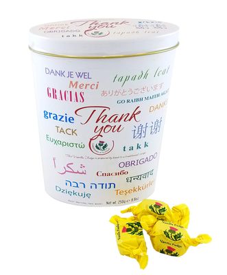 Gardiners of Scotland Handmade Fudge 250g Tin, Thank You Languages Vanilla Fudge