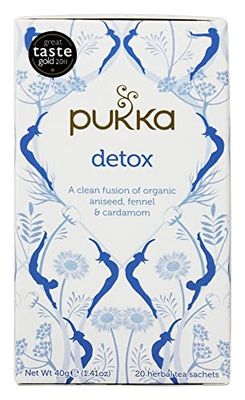 Pukka Herbs Organic Herbal Teas from England Detox Aniseed Fennel &amp; Cardamom
