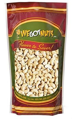 Raw Whole Unsalted Cashews - 5 lbs.- Premium Quality Kosher Raw Cashews By We Got Nuts - Oil-Free Natural, Healthy &amp; Diet-Friendly Snack - Gourmet Savory Flavor - Air-Tight Resealable Bag Package