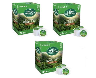 Green Mountain Coffee Colombian Fair Trade Select K-Cups, 72 Count