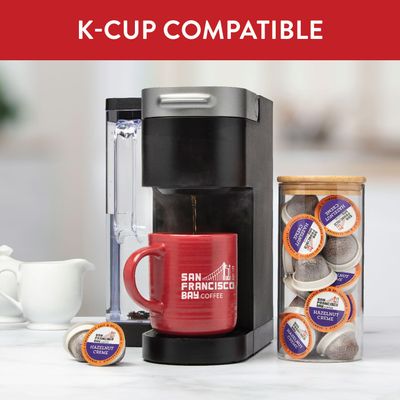 San Francisco Bay Compostable Coffee Pods - Hazelnut Crme (36 Ct) K Cup Compatible including Keurig 2.0, Flavored, Medium Roast