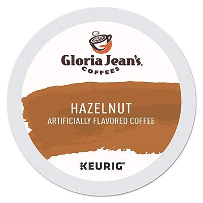 Gloria Jean&#39;s Coffees Hazelnut, Single-Serve Keurig K-Cup Pods, Flavored Medium Roast Coffee, 24 Count