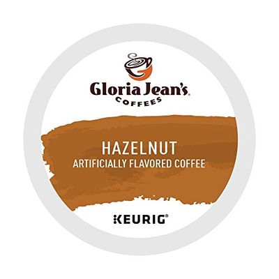 Gloria Jean's Coffees Hazelnut, Single-Serve Keurig K-Cup Pods, Flavored Medium Roast Coffee, 24 Count