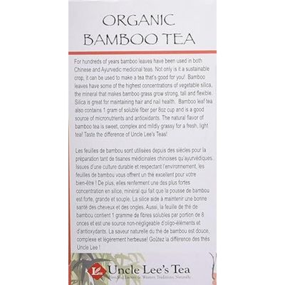 Uncle Lee's Tea Organic Tea, Bamboo Hibiscus, 1.02 Ounce, 18 Count