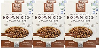 One Degree Organic Foods Sprouted Brown Rice Cacao Crisp, 10 Ounce (Pack of 6)