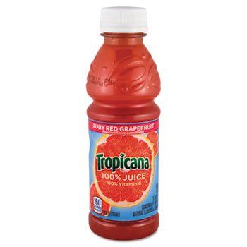 100% Juice, Ruby Red Grapefruit, 10 oz Plastic Bottle, 24/Carton