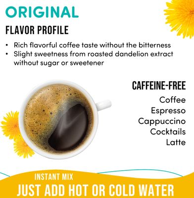 Nummy Creations 150 cup Original Instant Caffeine-Free Coffee Alternative with Dandelion. Coffee Substitute, Chicory Coffee 10.58oz.