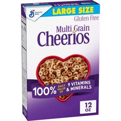 Multi Grain Cheerios Heart Healthy Cereal, 12 OZ Large Size Cereal Box