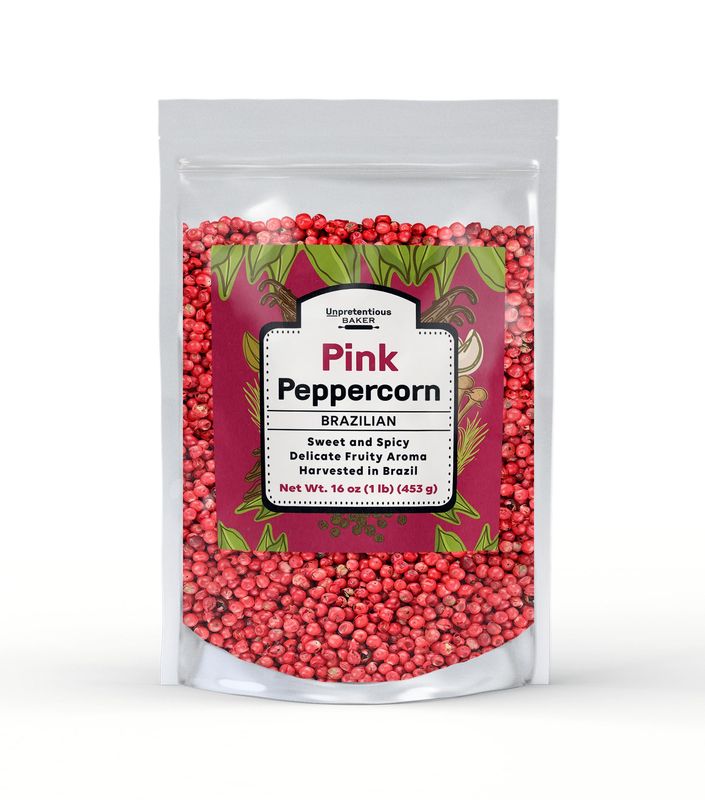 Unpretentious Whole Pink Peppercorns, 1 lb, From Brazilian Pepper Trees, Fruity &amp; Spicy Taste