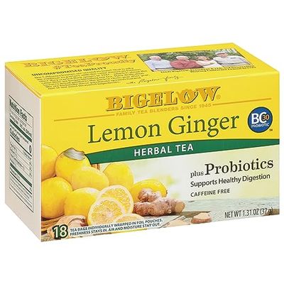 Bigelow Tea, Herb Plus Lemon Ginger, 18-Count Tea Bags (Pack of 6) by Bigelow Tea
