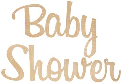 Ginger Ray Botanical Baby Shower Wooden Banner Hanging Decoration, NS, Wood