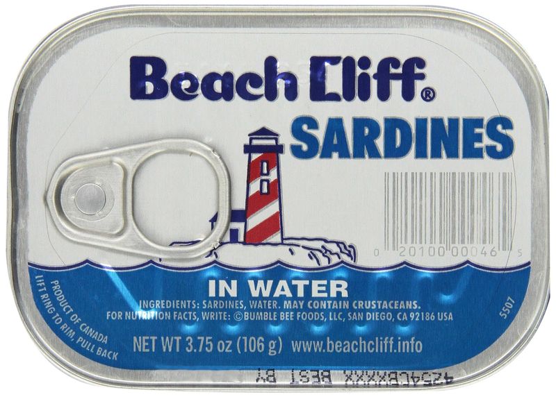 Beach Cliff, Sardines in Soybean Oil, 3.75oz Can (Pack of 6)