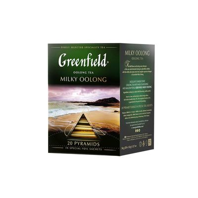 Greenfield Milky Oolong Pyramid Collection 20 Pyramids In Special Foil Sachets Oolong Tea Finely Selected Speciality Tea