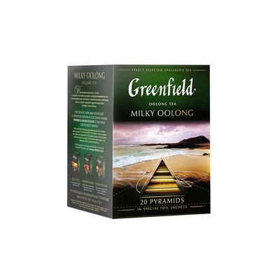 Greenfield Milky Oolong Pyramid Collection 20 Pyramids In Special Foil Sachets Oolong Tea Finely Selected Speciality Tea