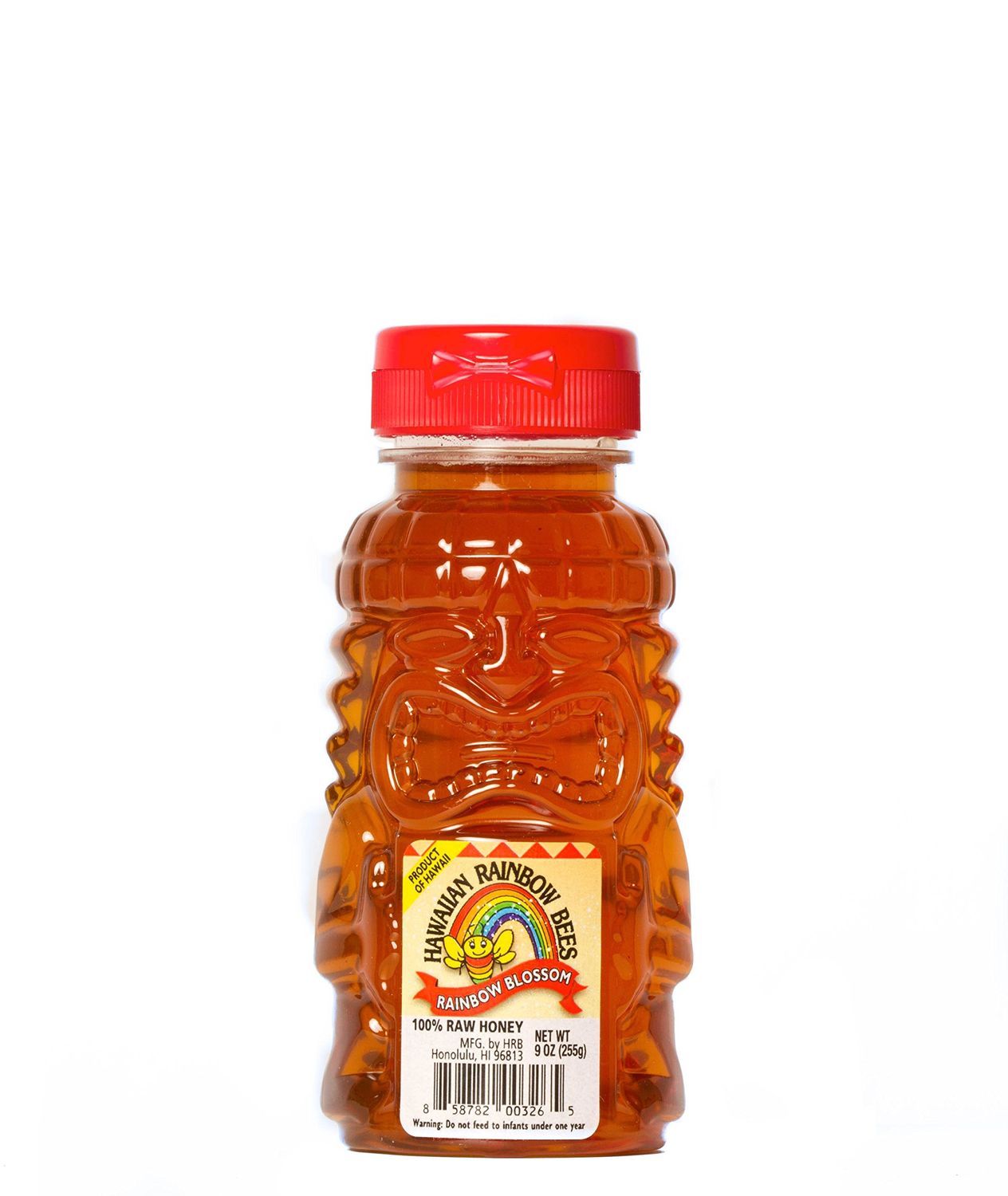 Rainbow Blossom Honey in a Tiki Bottle (9oz)