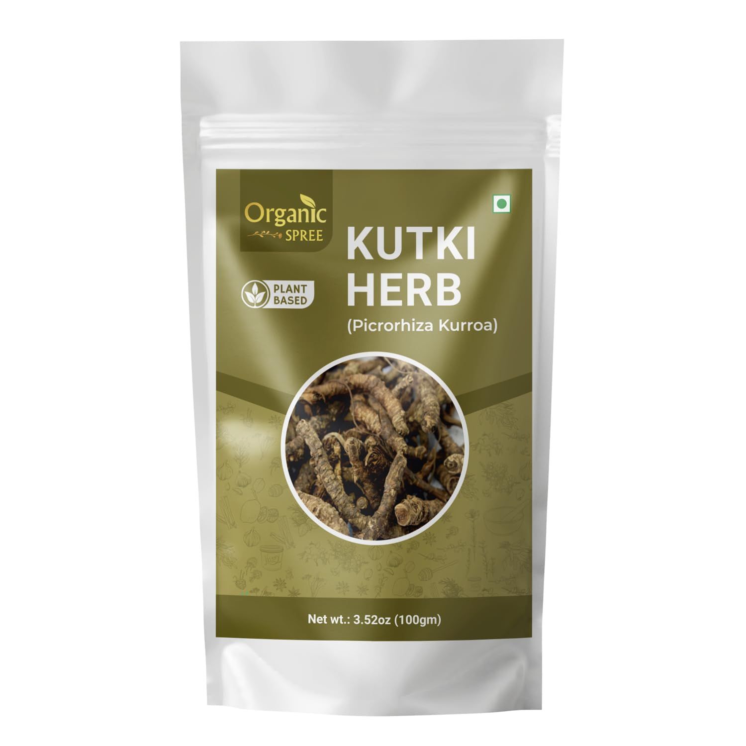 ORGANIC SPREE Kutki Herb 100gm (3.52oz) Picrorhiza Kurroa - Katuka Rohini - Pure and Natural 100gm