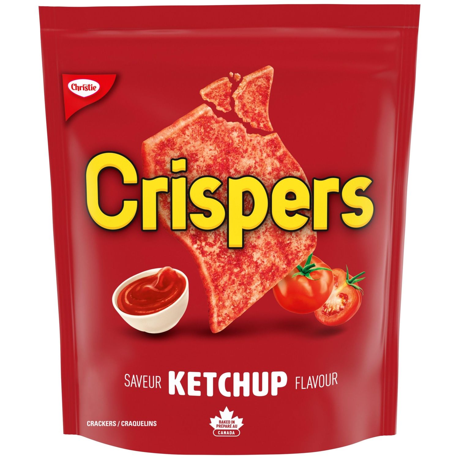 Christie Crispers Ketchup Crackers, 145g/5.1 Ounce, Bag, Imported from Canada}