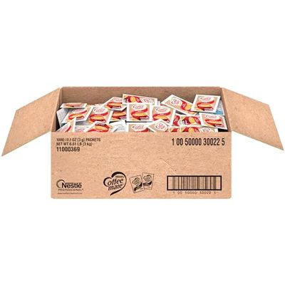 Nestle Coffee mate Coffee Creamer, Original, Non Dairy Powder Creamer Singles Packets, 3g Powdered Packets (Pack of 1000)