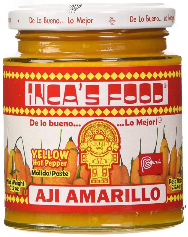 Inca&#39;s Food Aji Amarillo Paste - Hot Yellow Pepper Paste, 7.5 Oz Jar - Product of Peru (Pack of 2)