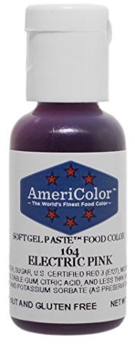 AmeriColor, Electric Pink, 75 Ounce Bottle, Soft Gel Paste Food Color
