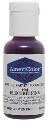 AmeriColor, Electric Pink, 75 Ounce Bottle, Soft Gel Paste Food Color