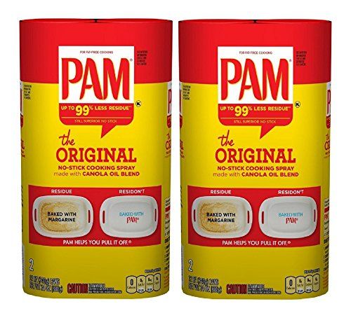 Pam Canola Spray - 12 Ounce Cans (Pack of 2-2 Count Sets, 4 Cans Total)