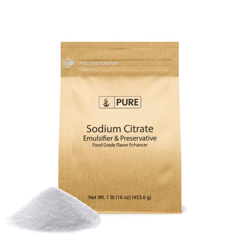 Pure Original Ingredients Sodium Citrate (1 lb) Emulsifier, Food Preservative, Flavor Enhancer, Gastronomy Cooking &amp; Recipes, Salty &amp; Sour Flavoring, Seasoning,
