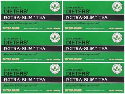 SIX BOXES of Triple Leaves Nutra-slim Tea 20 Tea Bags