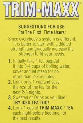 BODY BREAKTHROUGH TEA,DIET TRIM-MAXX,LEMON, 30 BAG