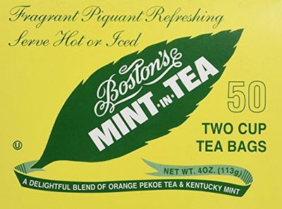 Boston Tea Mint-In-Tea, 50-Count Boxes (Pack of 6)