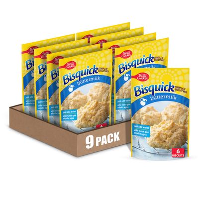 Betty Crocker Bisquick Complete Buttermilk Biscuit Mix, Just Add Water, 7.5 oz. (Pack of 9)