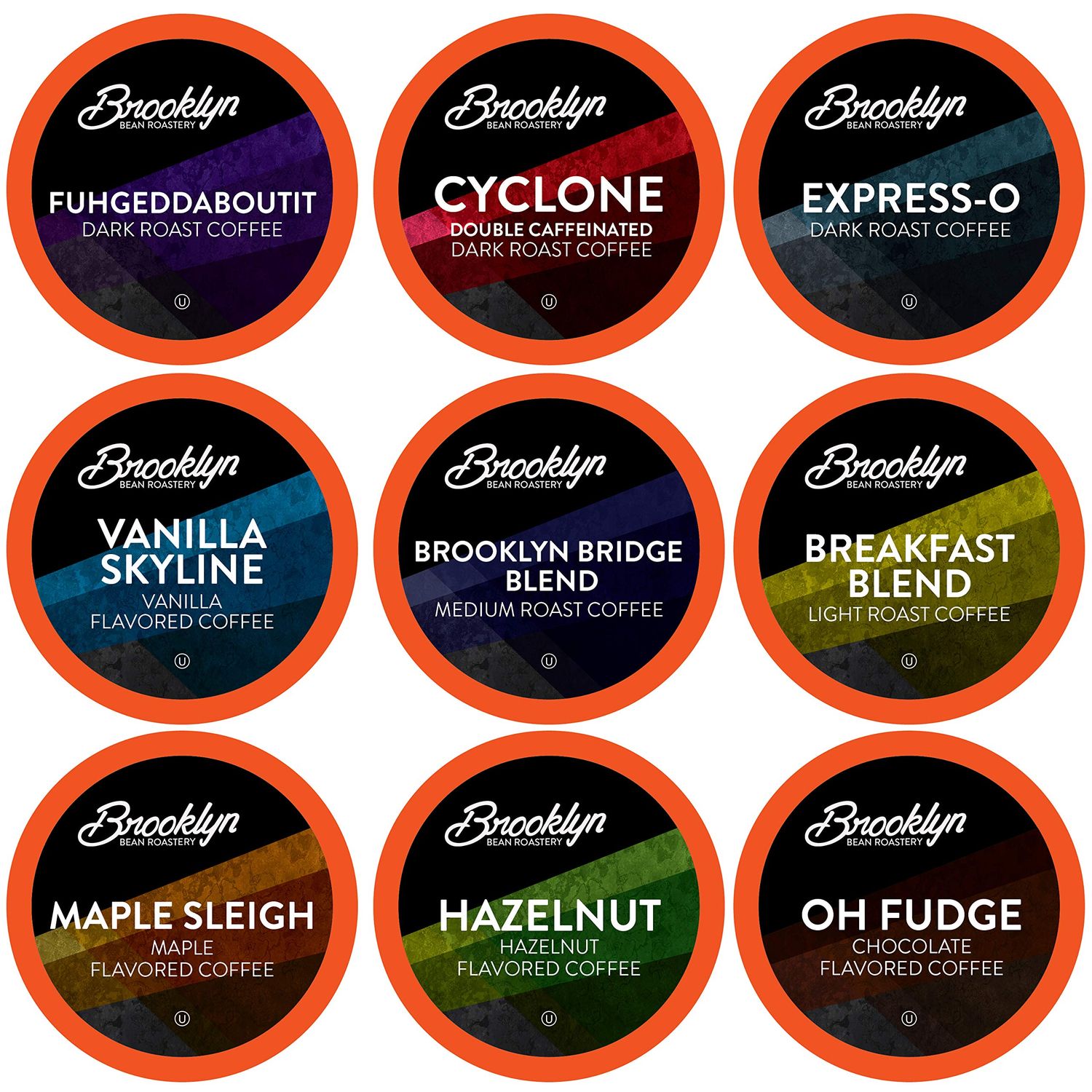 Brooklyn Beans Coffee Pods, Assorted Gourmet Variety Pack - Compatible with Keurig 2.0 K Cup Brewers, 40 Count, A Mix of Gourmet Flavors