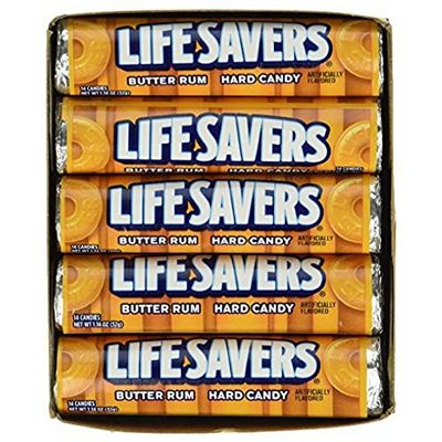 Lifesavers Butter Rum Candy, 14 Count (Pack of 20)