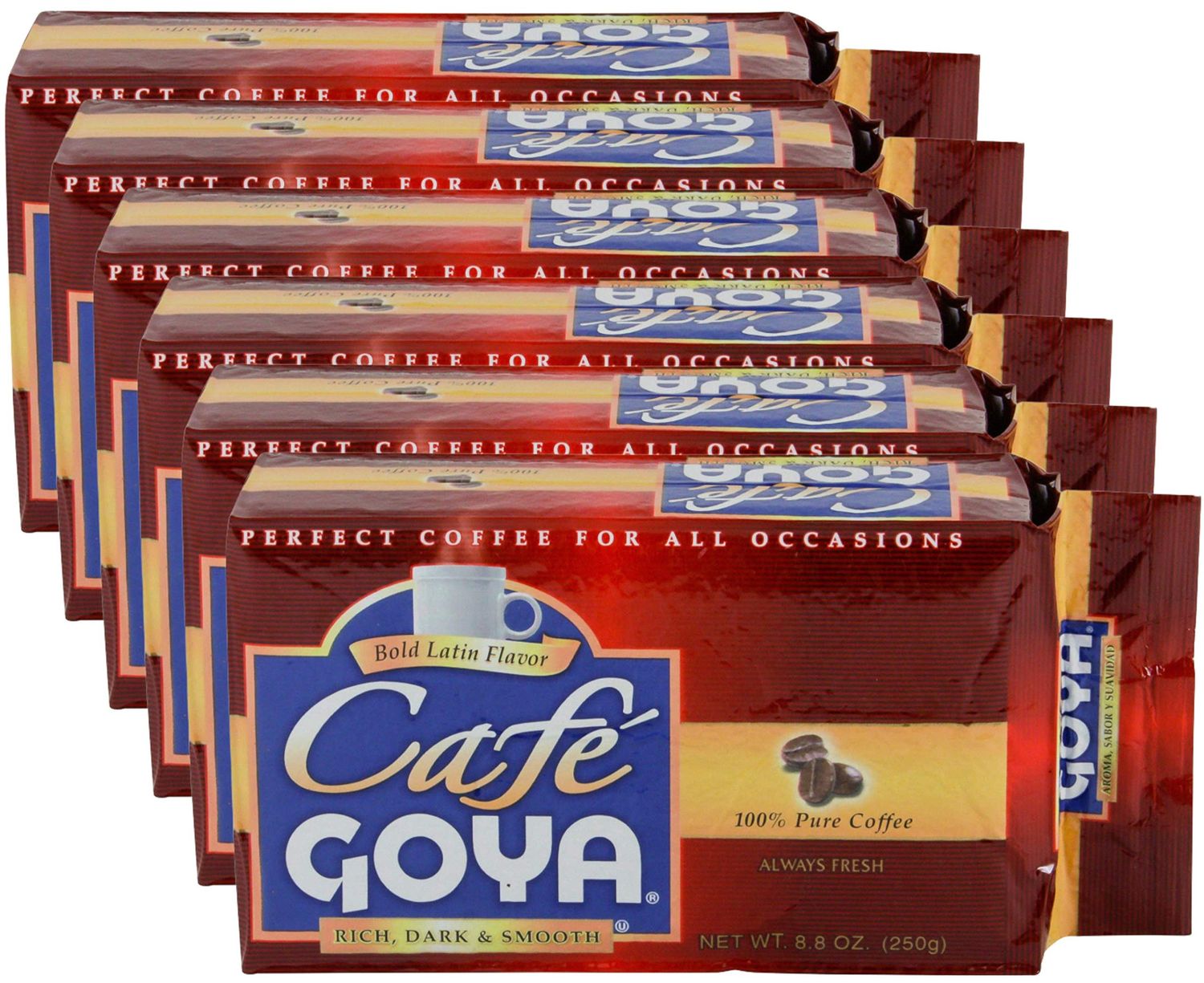 Goya Decaffeinated Coffee, 8.8-Ounce Unit (Pack of 6)