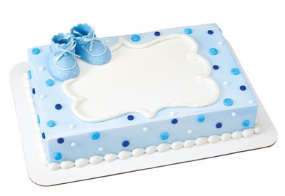 DecoSet Blue Baby Booties Cake Decoration, 1 Piece Cake Topper, For Baby Shower, Birthday, Baby Celebration, Food Safe Molded Plastic, Post-Party Keepsake