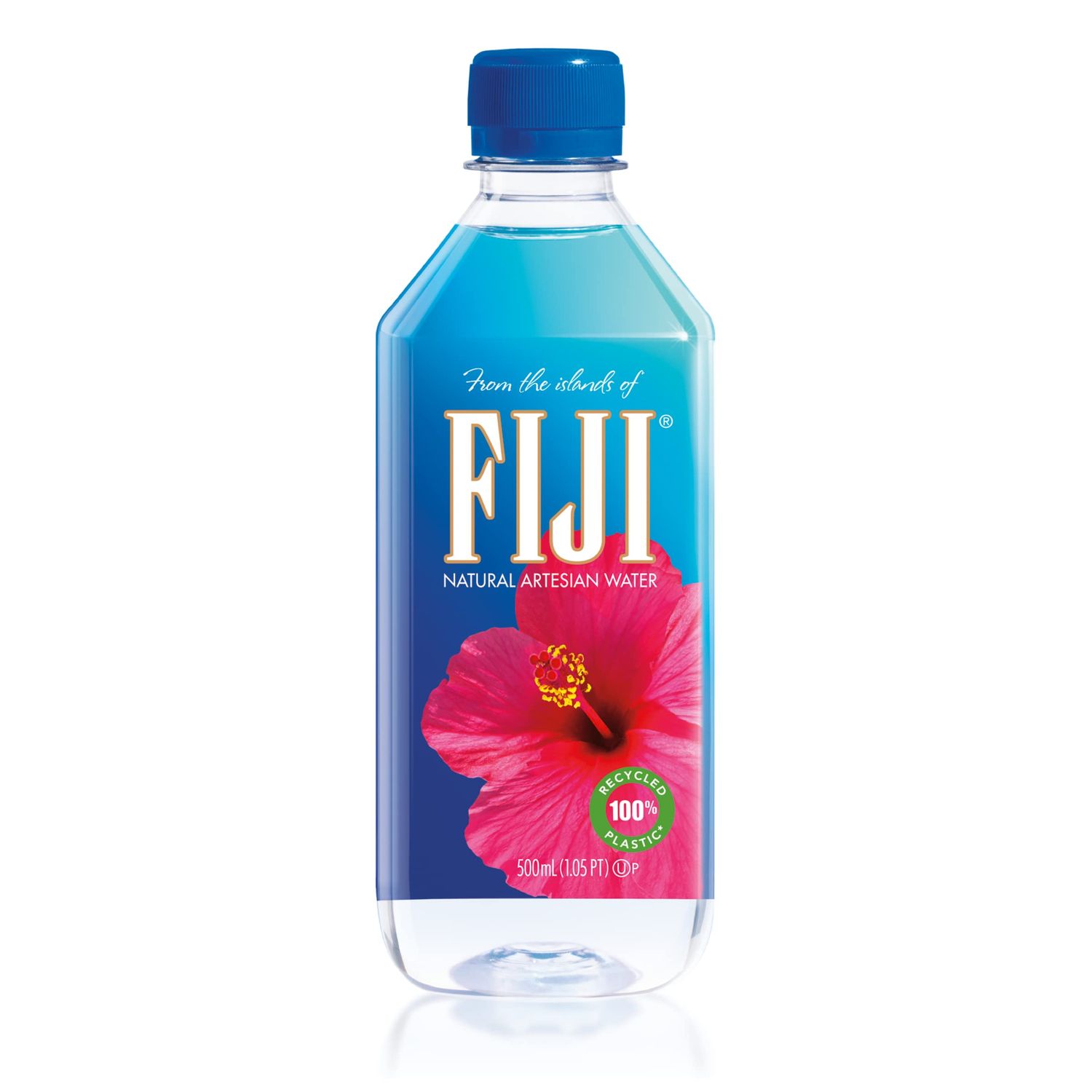 FIJI Natural Artesian Bottled Water 500 mL / 16.9 Fl Ounce (Single)