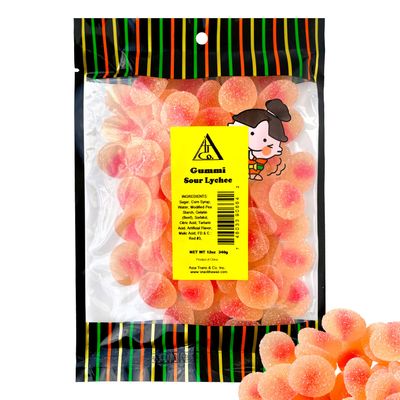Gummy Sour Lychee Fruit Candy 12 oz - Sweet and Delicious Candy Snack - Perfect Size Bag For Sharing With Friends - Bite Size Pieces For Any Occasion
