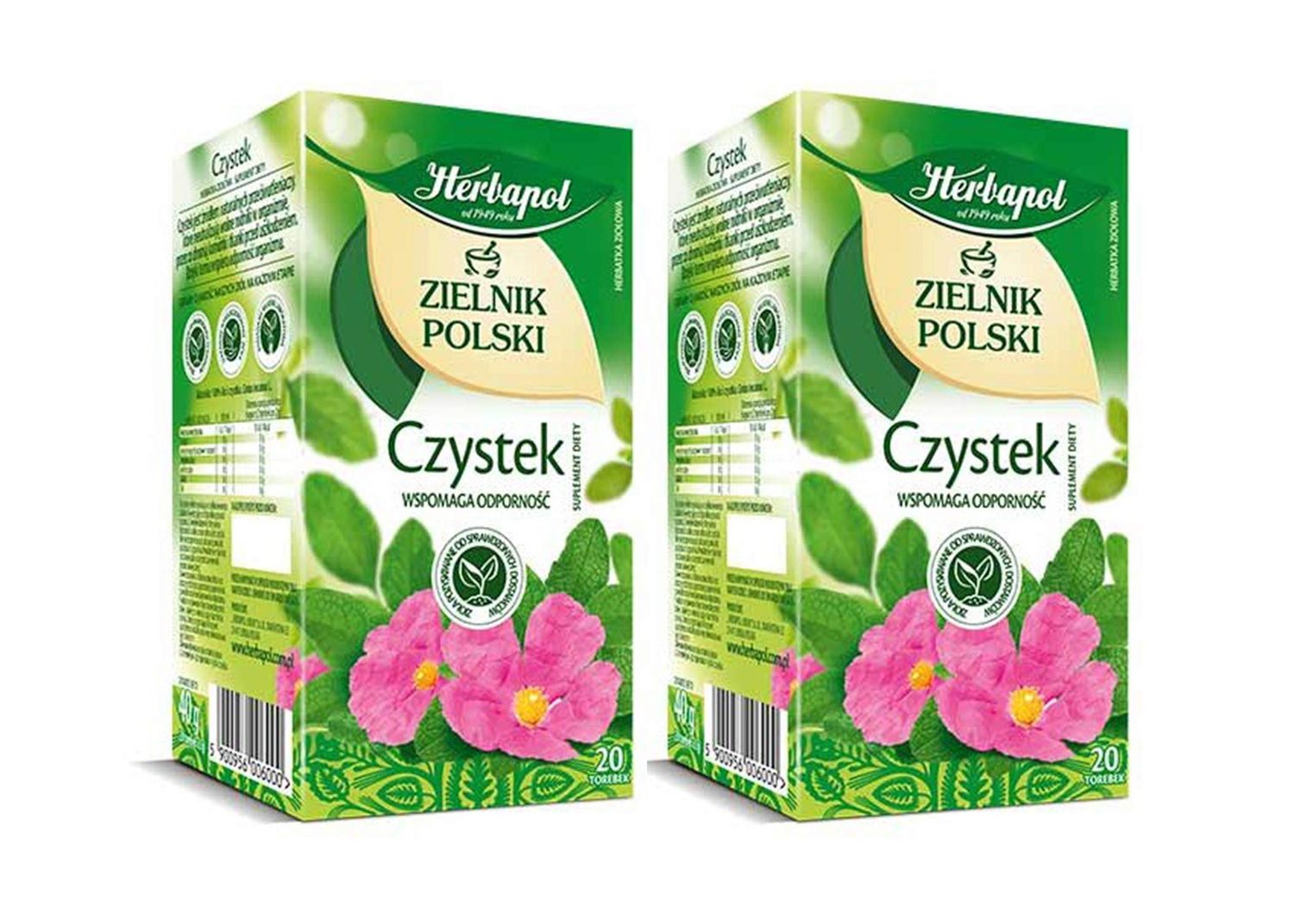 HERBAPOL CZYSTEK CISTUS INCANUS 1.41 oz (40g) 2PACK