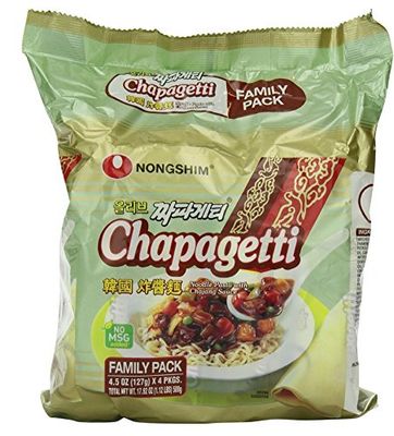 Nongshim Chapagetti Chajang Noodle, 4.5 Ounce Packages (Pack of 4)
