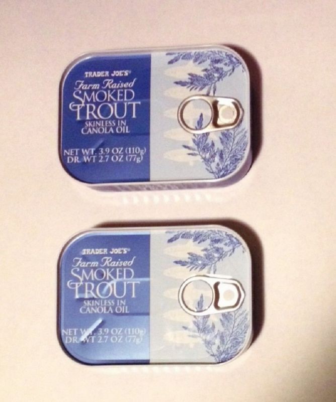2 Pack - Trader Joe&#39;s Farm Raised Skinless Smoked Trout in Canola Oil
