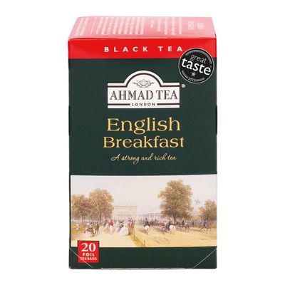 Ahmad Tea Black Tea, English Breakfast Teabags, 20 ct (Pack of 6) - Caffeinated &amp; Sugar-Free