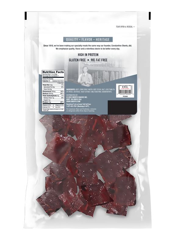 Oh Boy! Oberto Classics Thin Style Peppered Beef Jerky, 7 Ounce