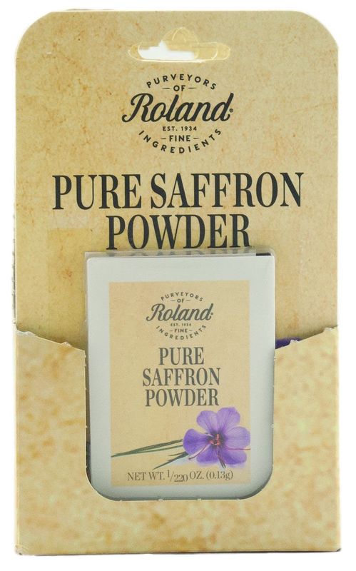 Roland Foods Pure Saffron Powder, Specialty Imported Food, Three 1/220 Ounce Envelopes, Pack of 1