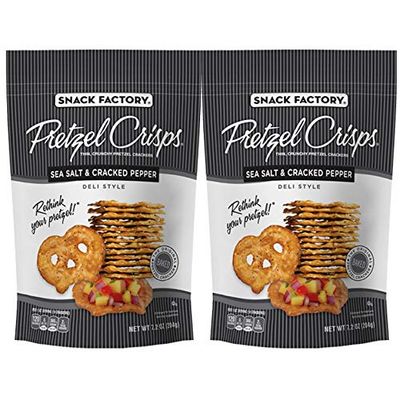 Snack Factory Sea Salt &amp; Cracked Pepper Pretzel Crisps 7.2oz (2 pack)