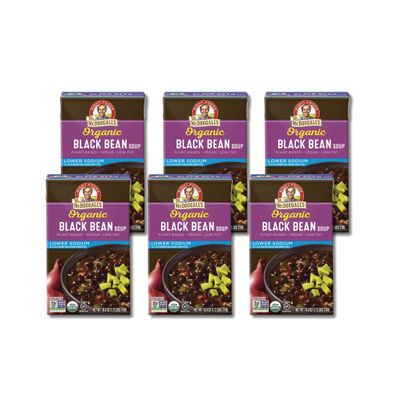 Dr. McDougall&#39;s Right Foods Organic Lower Sodium Black Bean Soup, 18 Fluid Ounce (Pack of 6)