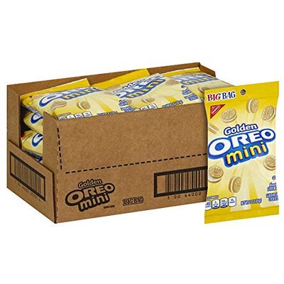 Oreo Nabisco Golden Mini Sandwich Cookies, 3 Ounce -- 12 per case.